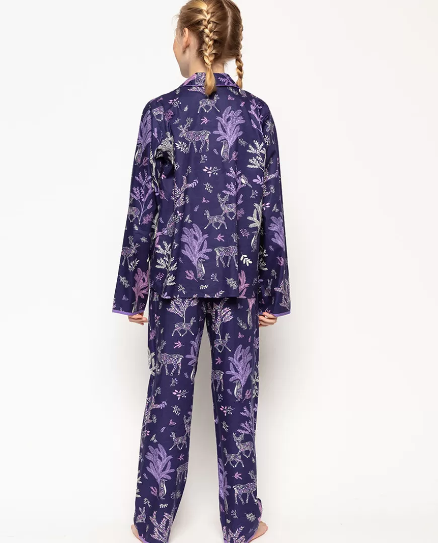 Violet Purple Forest Print Pyjama Set^Cyberjammies Outlet