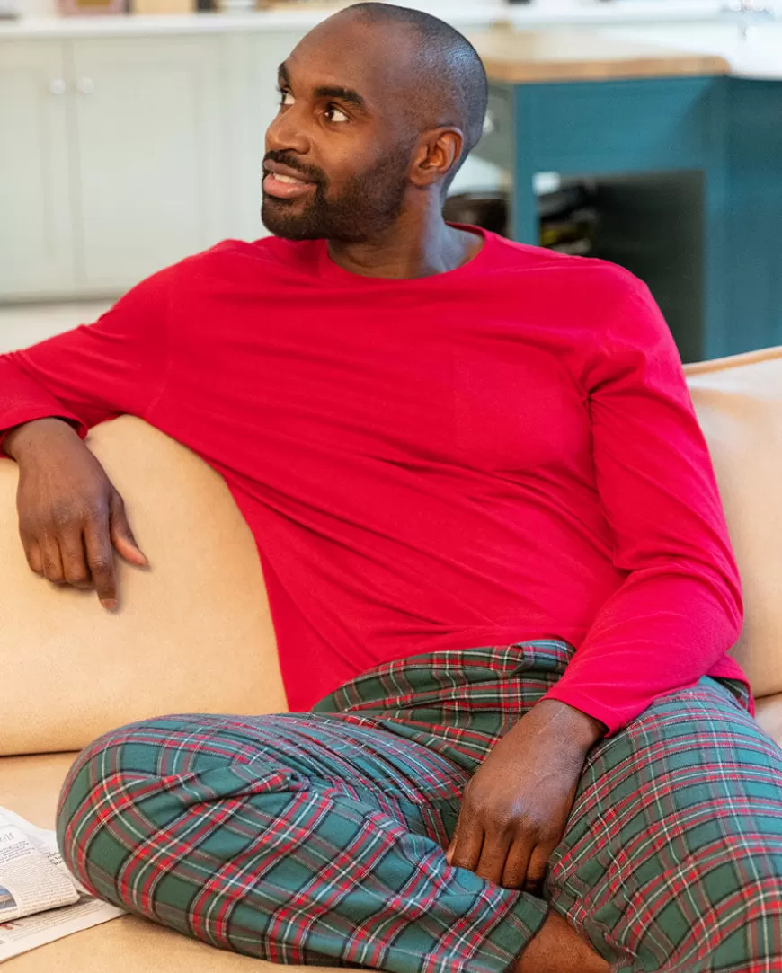 Whistler Mens Jersey T-Shirt And Super Cosy Check Pyjama Set^Cyberjammies Cheap