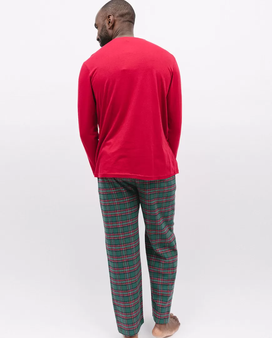 Whistler Mens Jersey T-Shirt And Super Cosy Check Pyjama Set^Cyberjammies Cheap