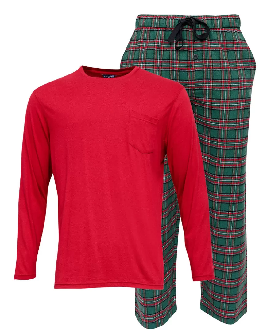 Whistler Mens Jersey T-Shirt And Super Cosy Check Pyjama Set^Cyberjammies Cheap