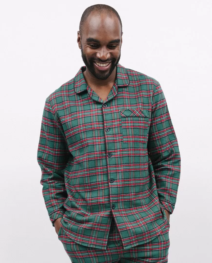 Whistler Mens Super Cosy Check Pyjama Top^Cyberjammies New