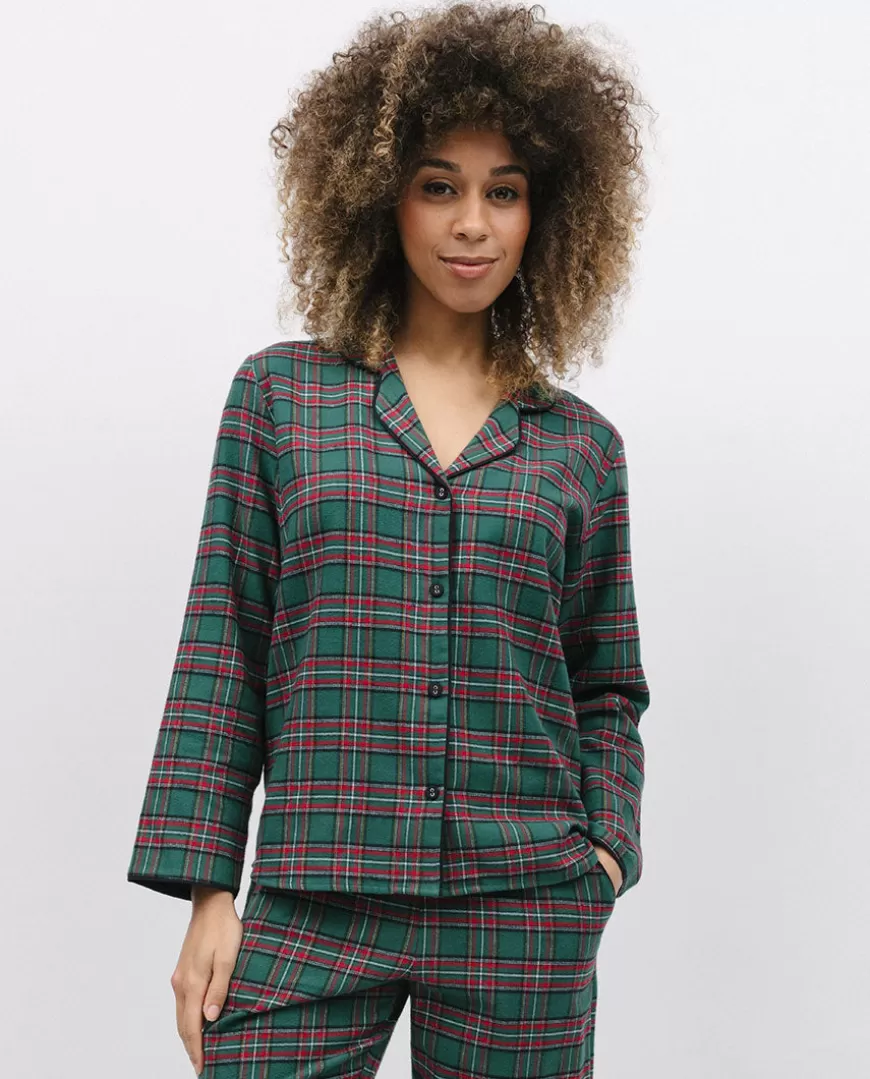 Whistler Womens Super Cosy Check Pyjama Top^Cyberjammies Flash Sale