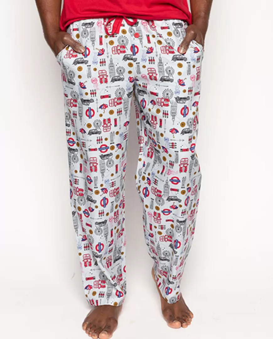 Windsor Mens London Print Pyjama Bottoms^Cyberjammies Fashion