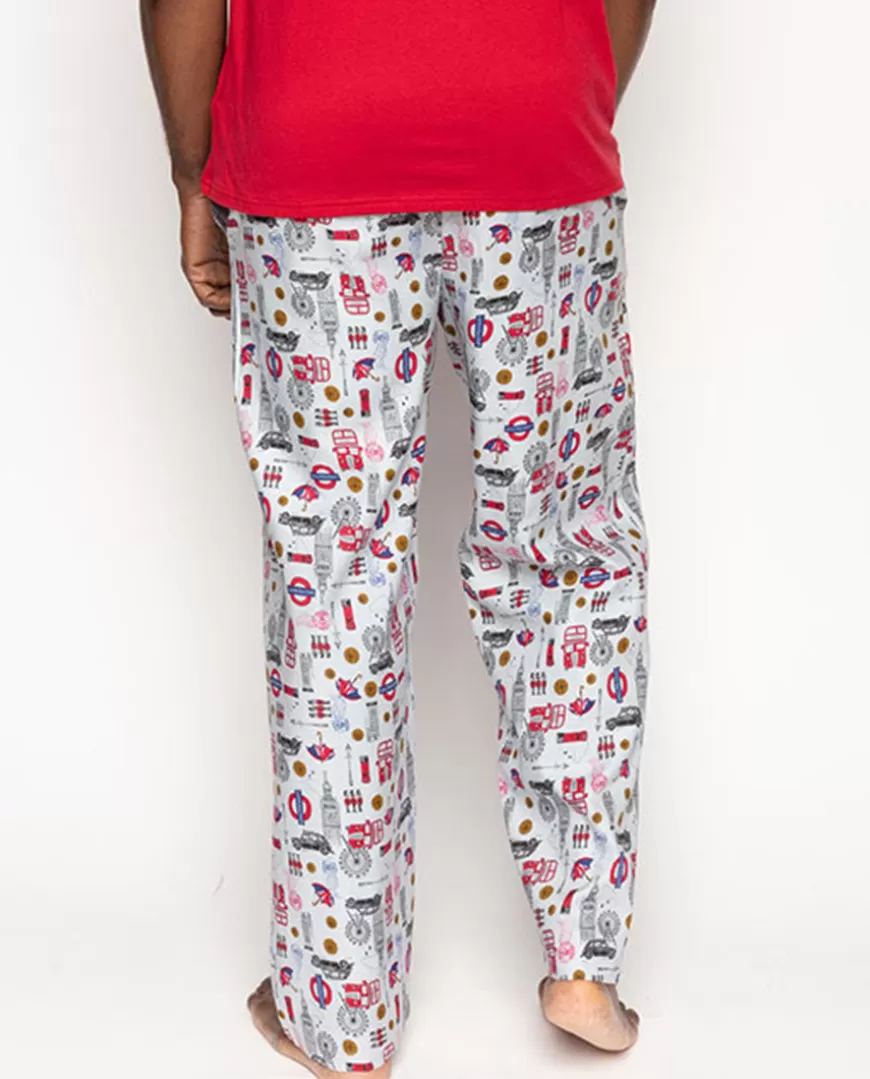 Windsor Mens London Print Pyjama Bottoms^Cyberjammies Fashion