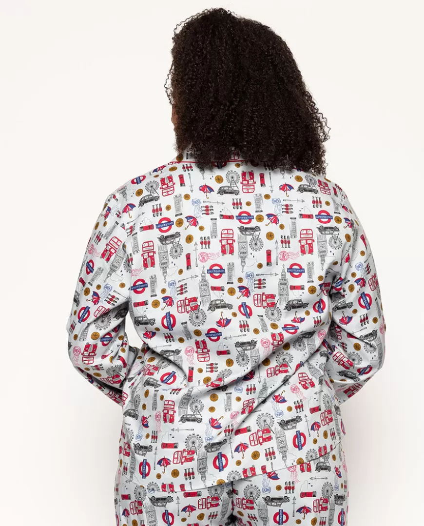 Windsor Womens London Print Pyjama Top^Cyberjammies Fashion