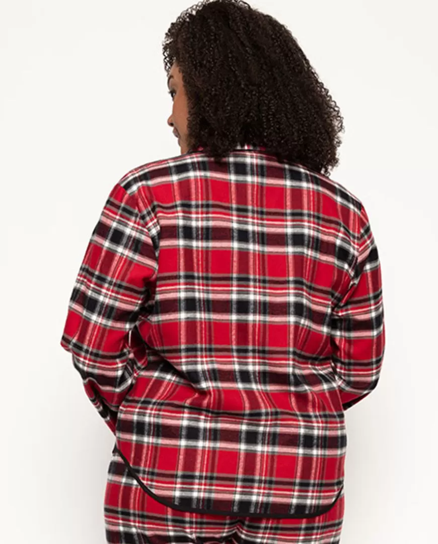 Windsor Womens Super Cosy Check Pyjama Top^Cyberjammies Hot