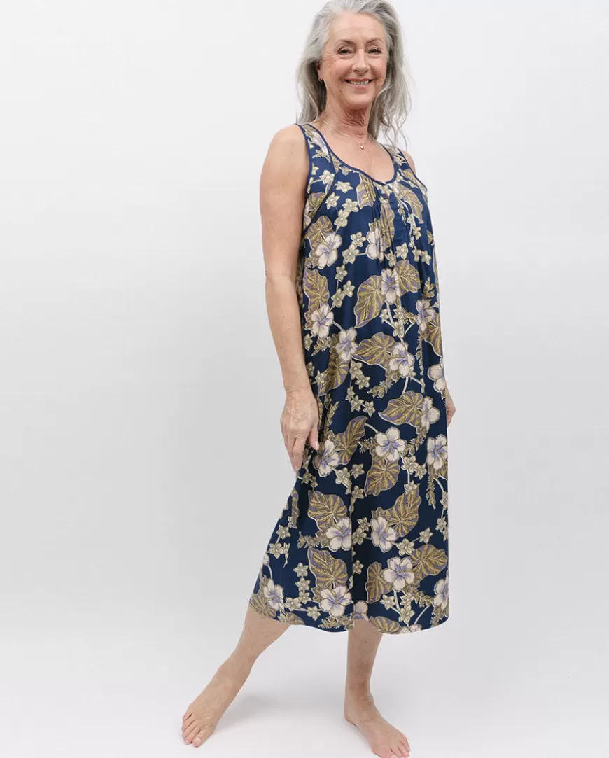 Winnie Lace Trim Floral Print Long Nightdress^Cyberjammies Store