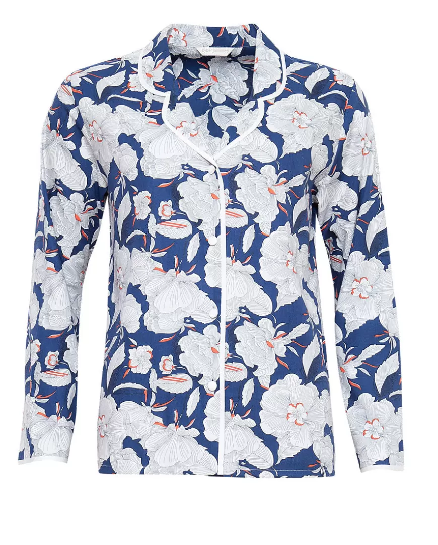 Zoe Woven Long Sleeve Floral Print Pyjama Top^Cyberjammies Best Sale